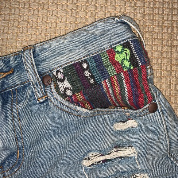 Free people tribal print denim shorts - Picture 3 of 4
